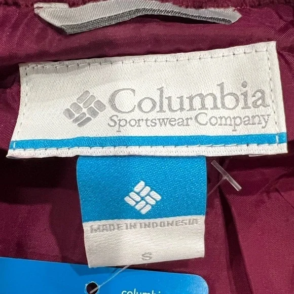 Columbia Marionberry Snowmelt Valley II Water Resistant Jacket -Size Small, NWT